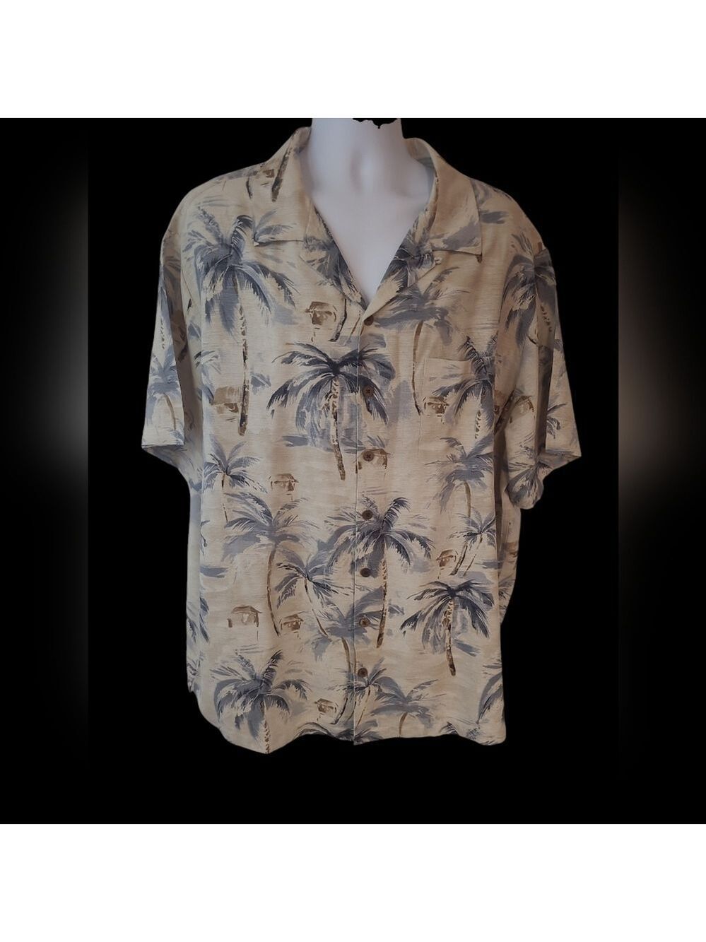 Caribbean Men's Short Sleeve Button Down Shirt Size 3XT